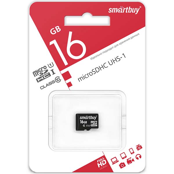 Smartbuy 16GB Сlass 10 UHS-I (SB16GBSDCL10-00)