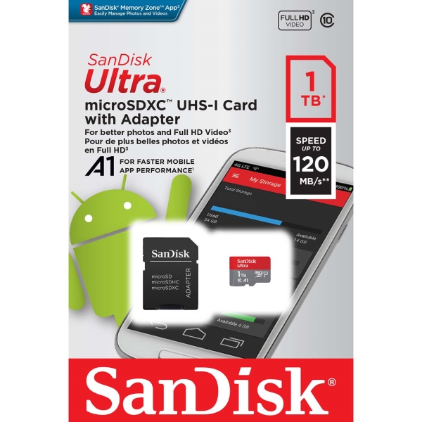 SanDisk Ultra 1TB UHS-I + адаптер (SDSQUA4-1T00-GN6MA)