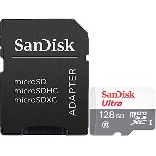 SanDisk Ultra 128GB UHS-I + адаптер (SDSQUNR-128G-GN6TA