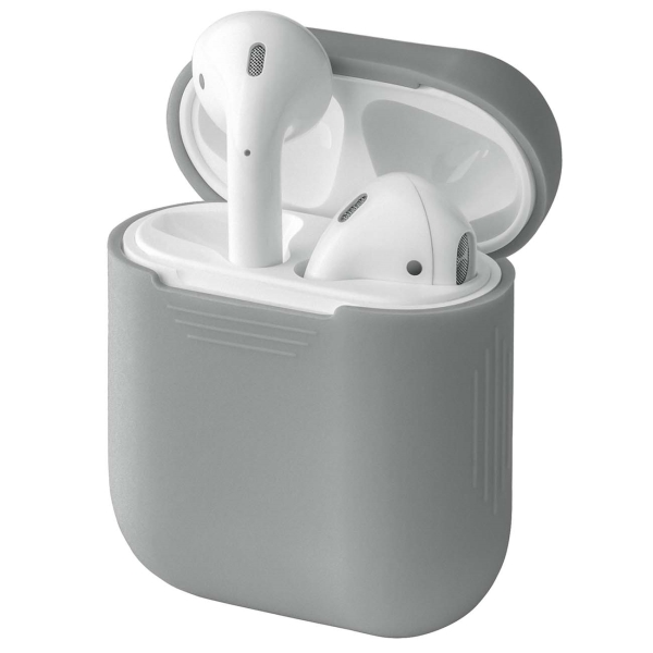 фото Чехол для airpods interstep силиконовый grey