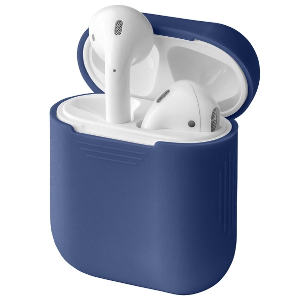 фото Чехол для airpods interstep силиконовый dark blue