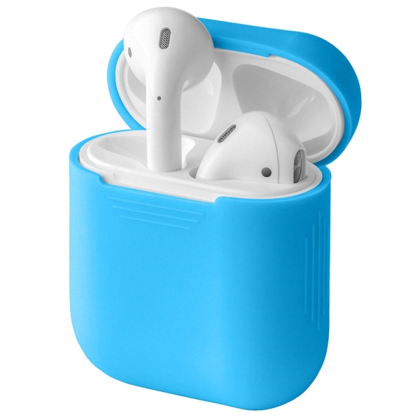 фото Чехол для airpods interstep силиконовый blue