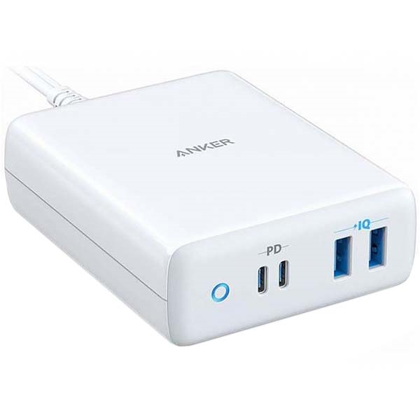 Anker PowerPort PD+ 4 100W USB-С x1, 3 x USB-A White