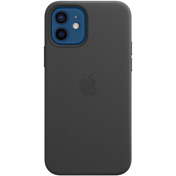 фото Чехол apple iphone 12 / 12 pro leather magsafe black