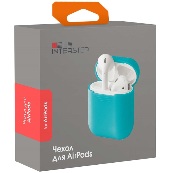 Изображение товара Чехол для AirPods InterStep Силиконовый Mint