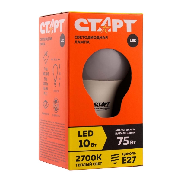 Изображение товара Лампа LED Старт ECO LED GLSE27 10W30