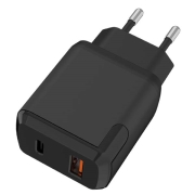 Изображение товара Сетевое зарядное устройство TFN x2 USB+Type C QC+PD 18W черный