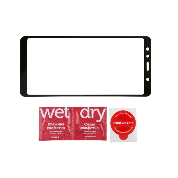 Изображение товара Защитное стекло Red Line для Samsung Galaxy A7 2018 черная рамка