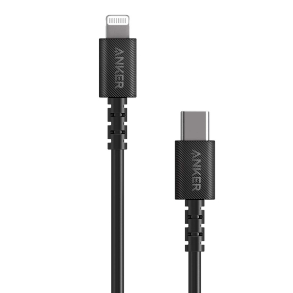 фото Кабель для ipod, iphone, ipad anker powerline select usb-c cable lightning 90см black