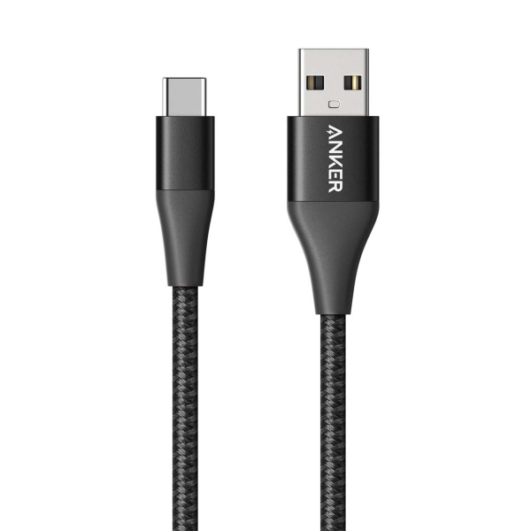 Anker PowerLine +II USB A USB C 3ft Black