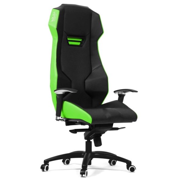 Кресло компьютерное игровое WARP Ze Black/Green (WZ-2GNE)