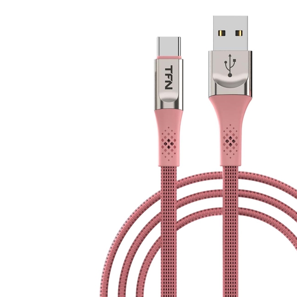 Изображение товара Кабель USB Type-C TFN 0.6m Zinc плоский rose (TFN-CZNUSBC06MRO)