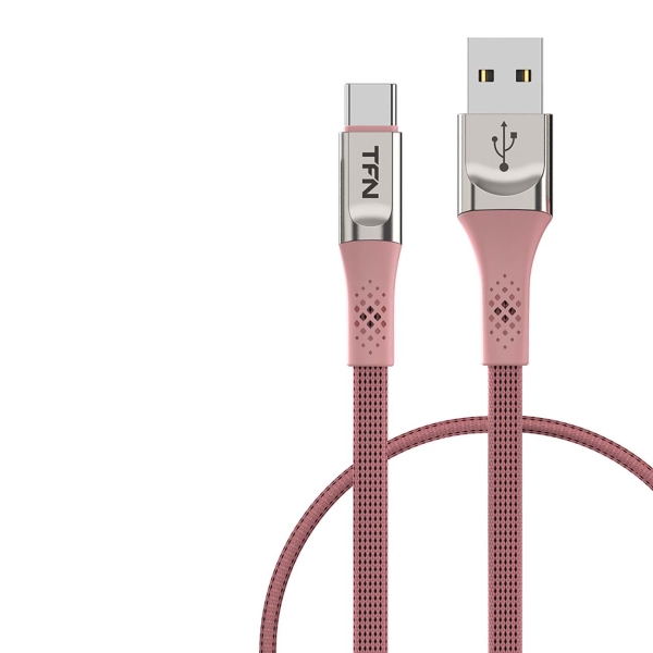 Изображение товара Кабель USB Type-C TFN 0.2m Zinc плоский rose (TFN-CZNUSBC02MRO)