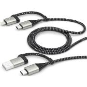 Изображение товара Кабель Deppa Lightning, USB-C-USB-C, USB-A 1.2м черный (72311)