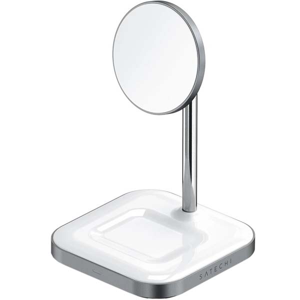 Изображение товара Беспроводное зарядное устройство Satechi Magnetic 2-in-1 Wireless Charging Stand ST-WMCS2M