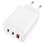 Изображение товара Сетевое зарядное устройство TFN x2 PD+QC 65W, White (TFN-WC07)
