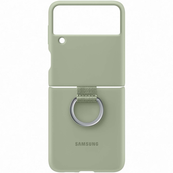 фото Чехол samsung galaxy z flip3 silicone cover ring olive green