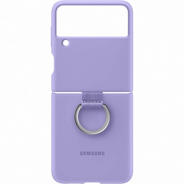 фото Чехол samsung galaxy z flip3 silicone cover ring lavender