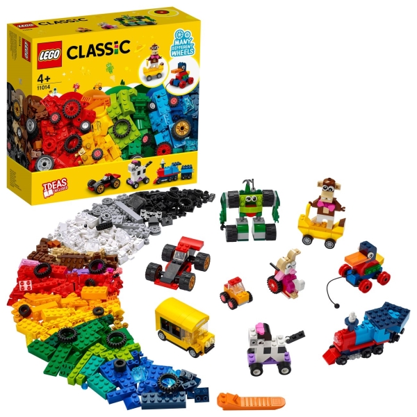 фото Lego classic кубики и колёса (11014) classic кубики и колёса (11014)