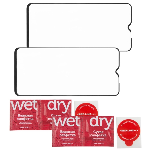 Изображение товара Защитное стекло Red Line Xiaomi Poco M3 черный (2 шт.)