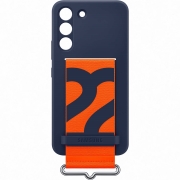 Изображение товара Чехол Samsung Silicone w/Strap S22 темно-синий (EF-GS901)