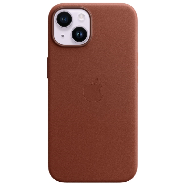 Изображение товара Чехол Apple iPhone 14 Leather MagSafe Umber (MPP73)