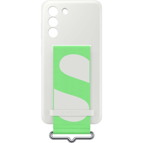 Чехол Samsung Silicone with Strap Cover S21FE белый (EF-GG990)