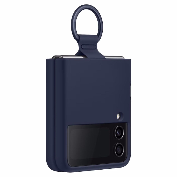 Изображение товара Чехол Samsung Galaxy Z Flip4 Silicone Ring Navy (EF-PF721TNEG)