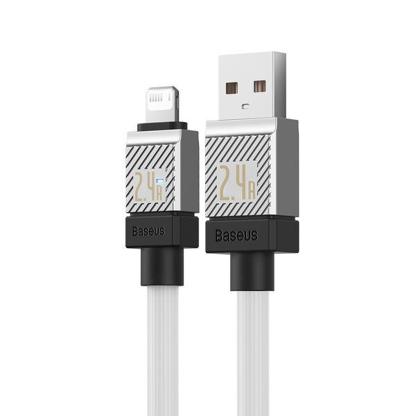 Изображение товара Кабель USB - Lightning Baseus CoolPlay быстрая зарядка 2.4A 1 м белый