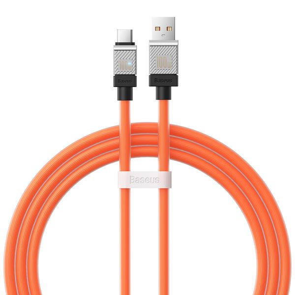 Изображение товара Кабель USB - Type-C Baseus CoolPlay быстрая зарядка 100Вт 1 м оранжевый