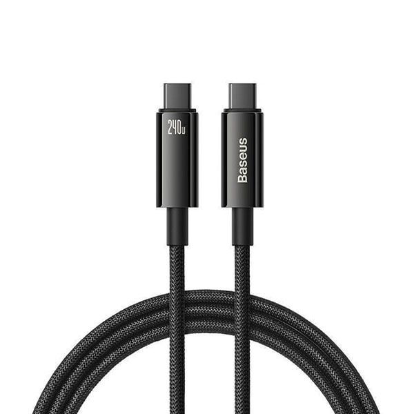 Изображение товара Кабель Type-C - Type-C Baseus Tungsten Gold быстрая зарядка 240Вт 2 м черный