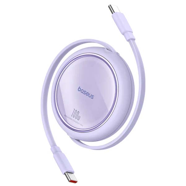 Изображение товара Кабель Type-C -Type-C выдвижной Baseus Free2Draw Mini 100Вт 1 м фиолетовый