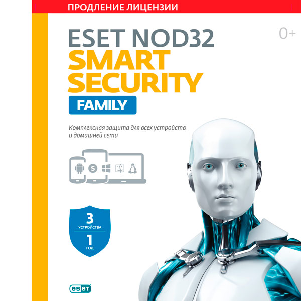 ESET NOD32 Smart SecurityFamily Продление 3 устройства