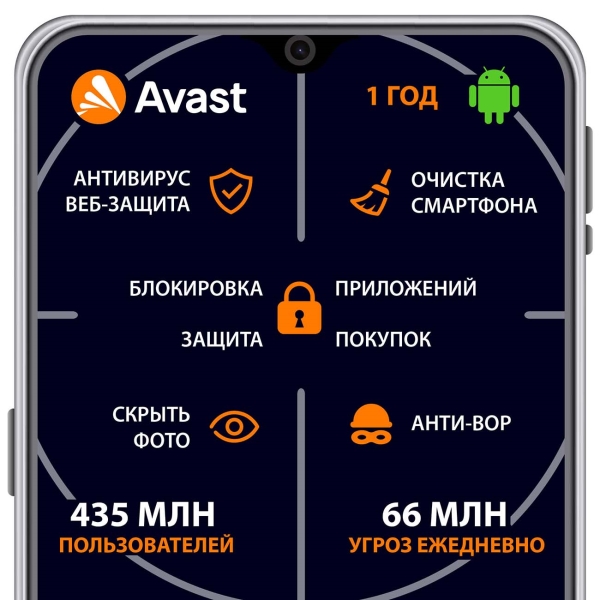 AVAST Mobile Security Ultimate на 1 устройство на 1 год