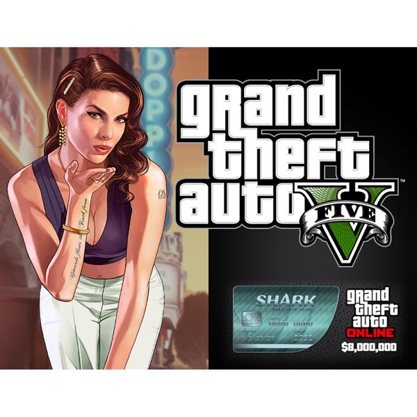 2K Grand Theft Auto V: Premium Online Edition Megalodon Shark Card Bundle