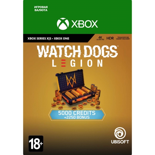 фото Игровая валюта xbox ubisoft watch dogs legion 7,250 wd credits