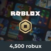 Изображение товара Игровая валюта PC Roblox Пополнение: 4500 robux
