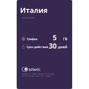 Изображение товара eSIM Telwel пакет Италия 5Гб 30 дней