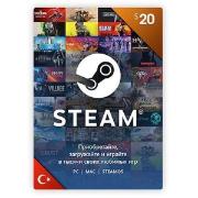Изображение товара Игровая валюта PC Steam Wallet Карта оплаты Steam 20 USD (Турция)