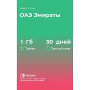 Изображение товара eSIM Telwel пакет ОАЭ Эмираты 1Гб 30 дней