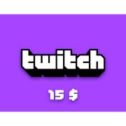 Изображение товара Игровая валюта PC Twitch Карта оплаты 15 USD (USA)