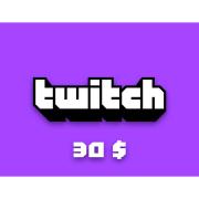 Изображение товара Игровая валюта PC Twitch Карта оплаты 30 USD (USA)