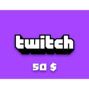 Изображение товара Игровая валюта PC Twitch Карта оплаты 50 USD (USA)
