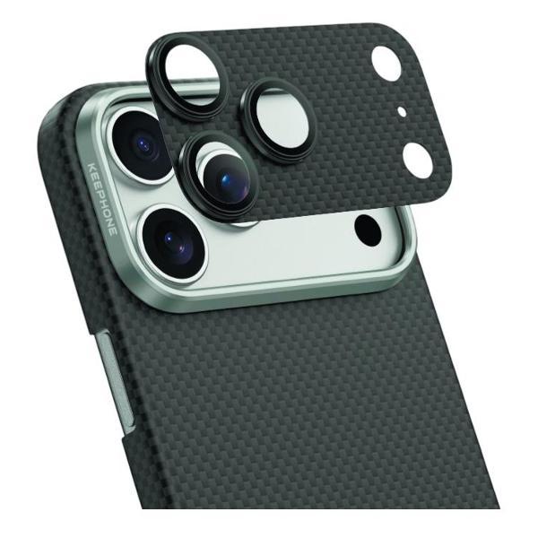 Изображение товара Защитное стекло для смартфона, телефона Keephone линзы на камеру iPhone 17 Pro Закаленное стекло HD clarity 9H Карбон арамидное волокно 1500D с AR-покрытием Norra Zorro