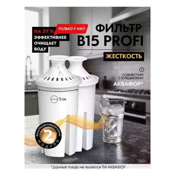 Изображение товара Картридж, кассета для фильтра-кувшина Аквафор Фильтр для воды В15 2 шт в кувшин Аквафор