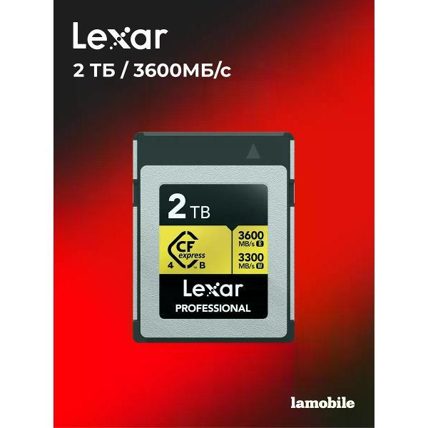 Изображение товара Карта памяти Lexar GOLD CFexpress 4.0 Type B 2TB Изображение товара Карта памяти Lexar GOLD CFexpress 4.0 Type B 2TB