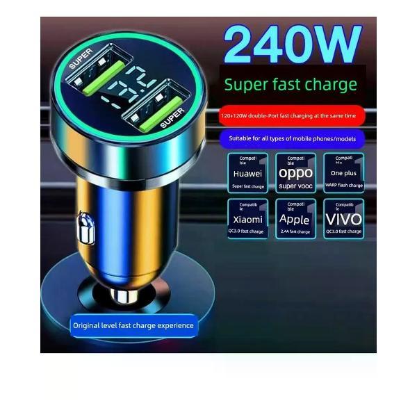 Изображение товара Автомобильное зарядное устройство UNIMALL 240W Быстрая зарядка для смартфонов