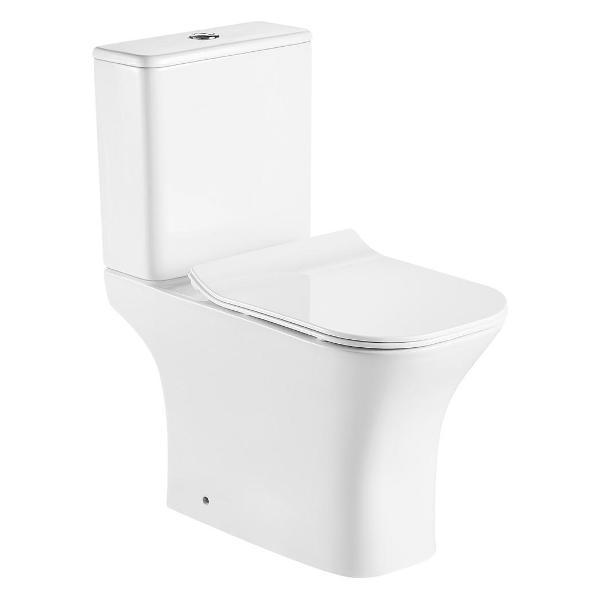 Изображение товара Унитаз Bloomix Elegant MD1215R безободковый белый санфарфор Изображение товара Унитаз Bloomix Elegant MD1215R безободковый белый санфарфор