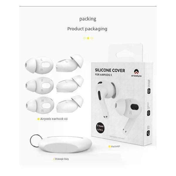 Изображение товара Чехол для наушников UNIMALL для Apple AirPods 3 силиконовый белый
