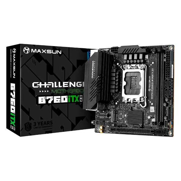 Изображение товара Материнская плата MAXSUN MS-Challenger B760ITX D5 Изображение товара Материнская плата MAXSUN MS-Challenger B760ITX D5